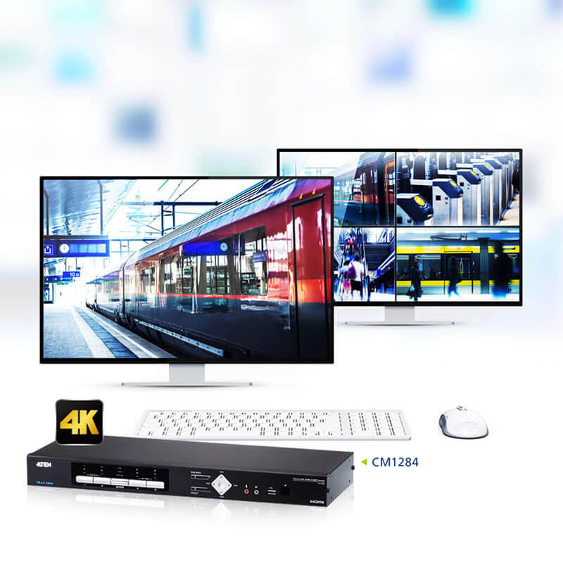 ATEN CM1284 4-Port USB 4K HDMI Multi-View KVMP™ Switch