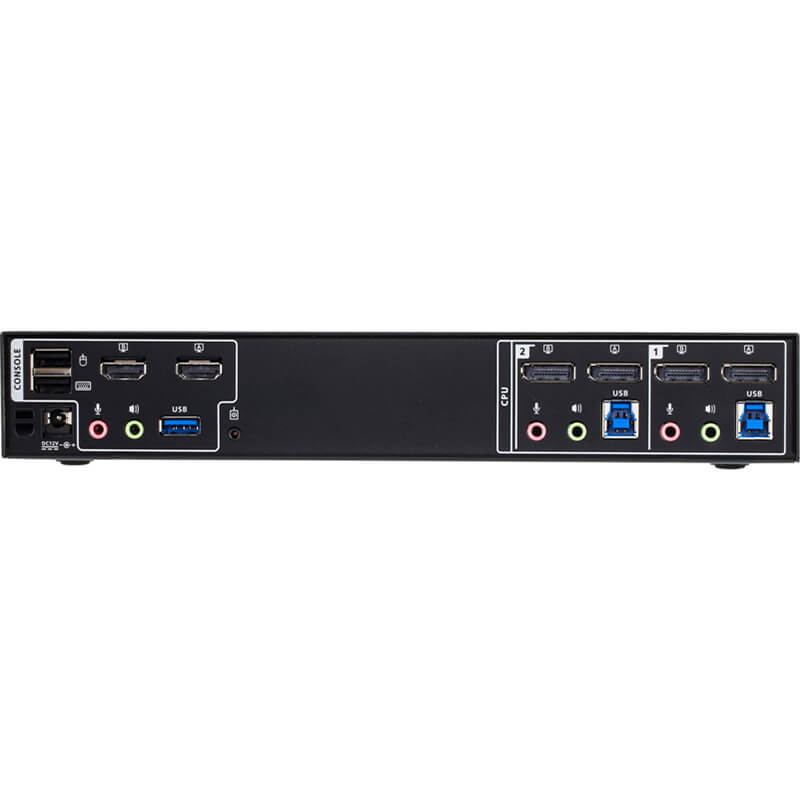 ATEN CM1942 2-Port 4K DisplayPort Dual Display Mini-Matrix Boundless KVM Switch