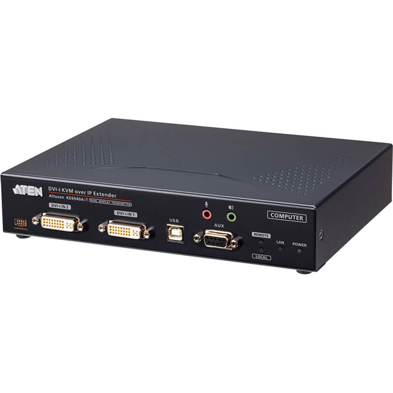 ATEN KE6940AiT DVI-I Dual Display KVM over IP Transmitter with Internet Access