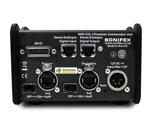 Sonifex AVN-CU2-RAV RAVENNA Commentary Unit for 2 Commentators
