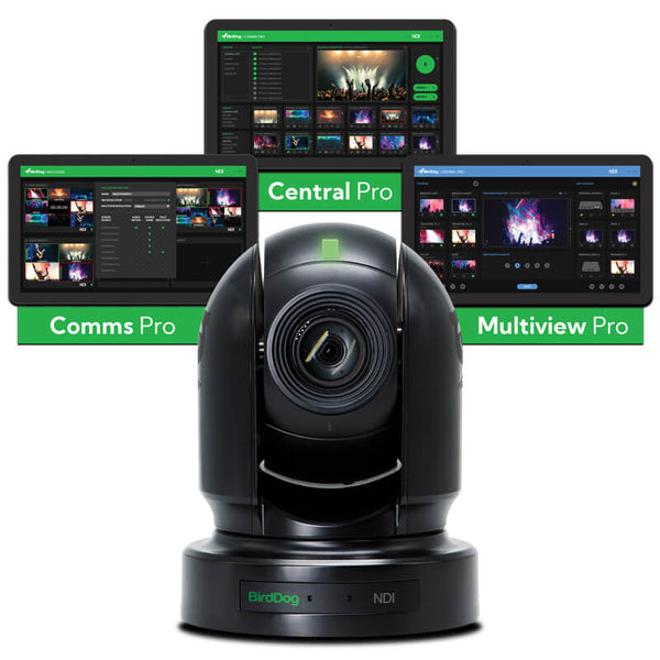 BirdDog P200 Full NDI PTZ Camera with Comms Pro Central Pro & Multiview Pro Software Black (SAVE 52%)