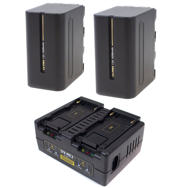 Buy Two Hawk-Woods DV-F990 NPF 10200mAh Batteries get a FREE DV-MC2 CHARGER (SPECIAL OFFER)