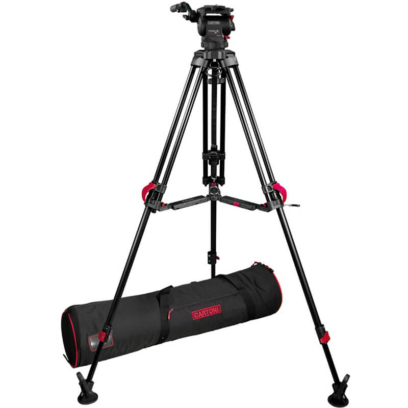 Cartoni Focus 8 Red Lock Mid-Level Tripod System Supports unto 8kg