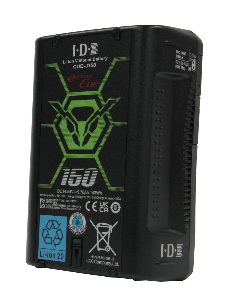 IDX CUE-J150 148Wh Li-Ion V-Mount Battery W 1x D-Tap