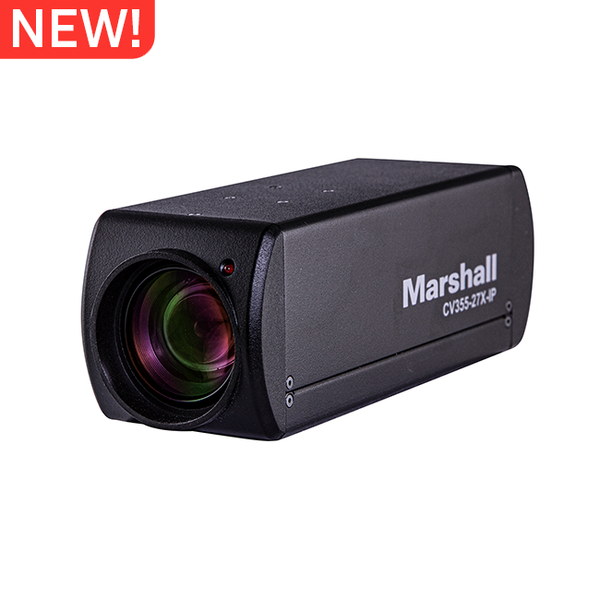 Marshall Electronics CV355-27X-IP HD60 Zoom Block Camera with 27x Zoom Lens IP (HEVC) & 3GSDI