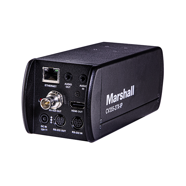 Marshall Electronics CV355-27X-IP HD60 Zoom Block Camera with 27x Zoom Lens IP (HEVC) & 3GSDI