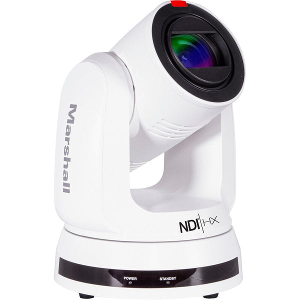 Marshall Electronics CV630-ND3W 4K (UHD30) NDI PTZ Camera with 4.8mm-120mm 25x Zoom Lens – 3G-SDI, HDMI & NDI|HX3 Outputs (White)