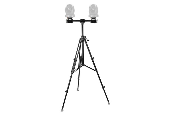E-Image GA230 Studio Tripod with Geared Centre Column with Support for 2 PTZ Cameras