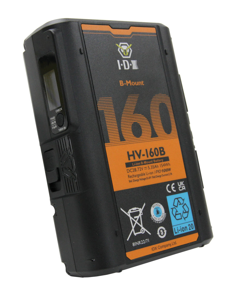 IDX HV-160/4SX 4x HV-160B B-Mount Batteries & 1x BL-4SX 4Ch Simultaneous B-Mount Charger