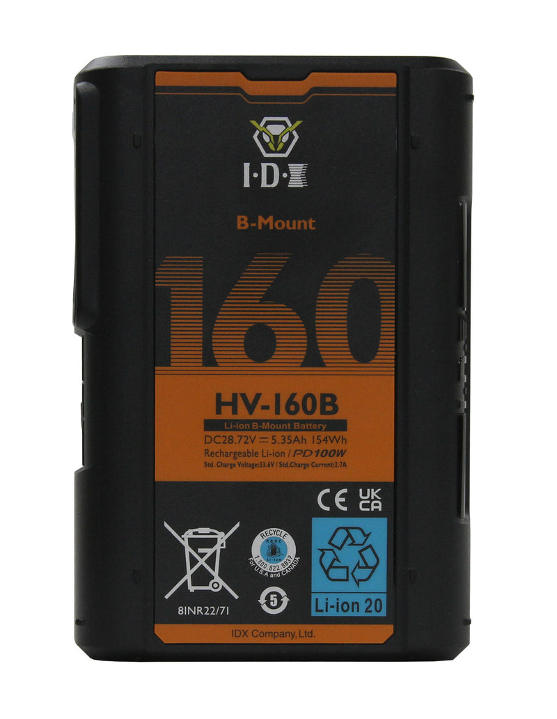 IDX HV-160/PD2 2x HV-160B B-Mount Batteries & 1x UC-PD2 USB-C Charger