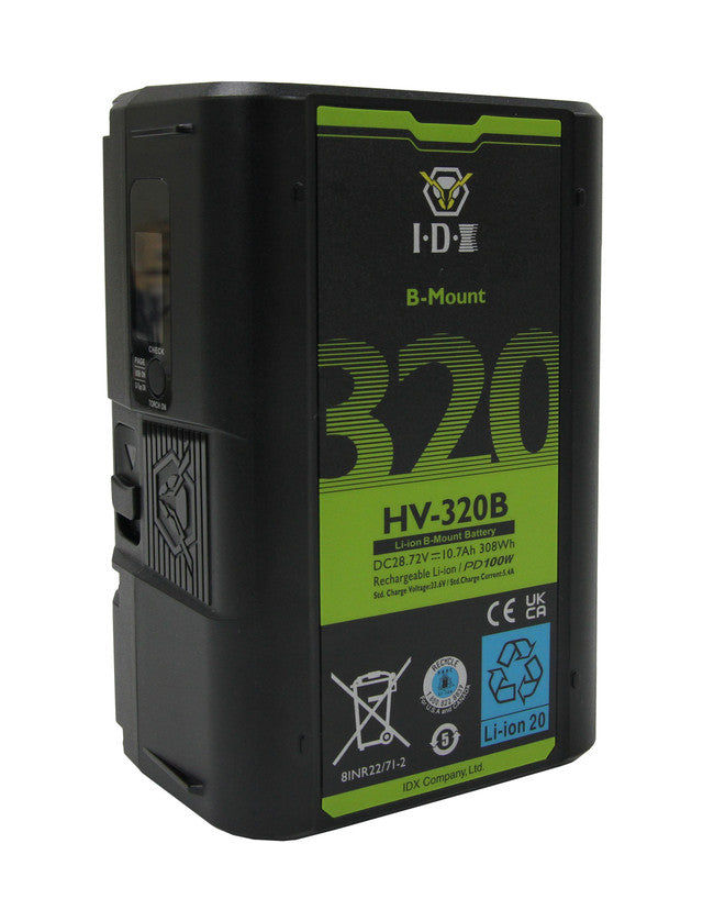 IDX HV-320/4SX 4x HV-320B B-Mount Batteries & 1x BL-4SX 4Ch Simultaneous B-Mount Charger