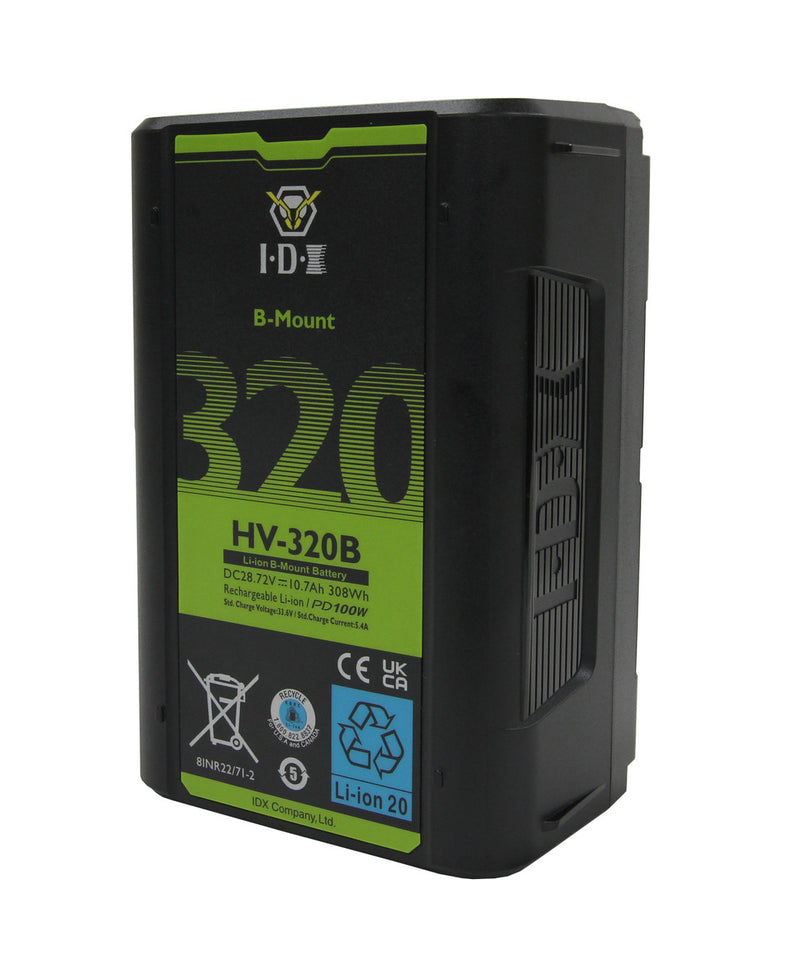 IDX HV-320/4SX 4x HV-320B B-Mount Batteries & 1x BL-4SX 4Ch Simultaneous B-Mount Charger