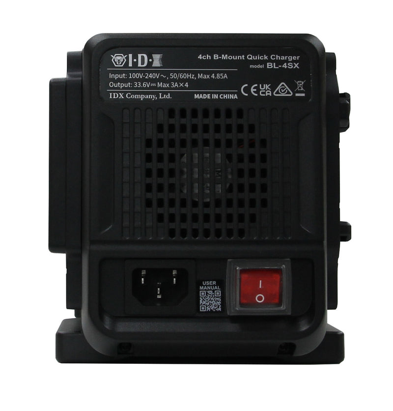 IDX BL-4SX B-Mount 4 Channel Simultaneous Quick Charger