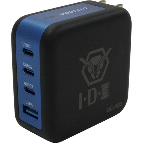 IDX UC-PD3 USB-C PD Charger 3-Channel Compatible with IDX Batteries