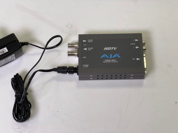 USED AJA HD-SDI/SDI to DVI-D and Audio Converter with AC Power Adapter