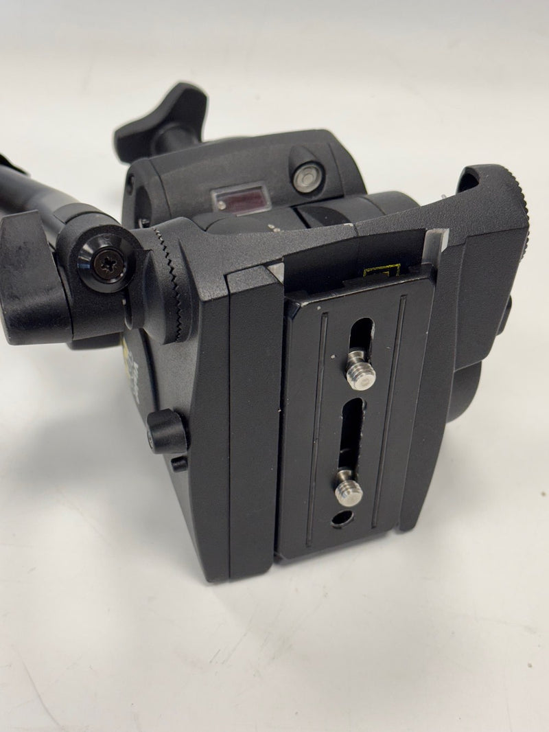 USED Vinten Vision 100 Pan and Tilt Tripod Head (black) w/ Twin Pan Bars - 3466-3-USED