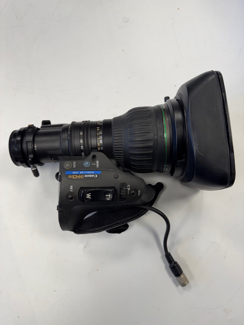 USED Canon HJ22EX7.6B IASE Portable Broadcast HDTV ENG/EFP Lens