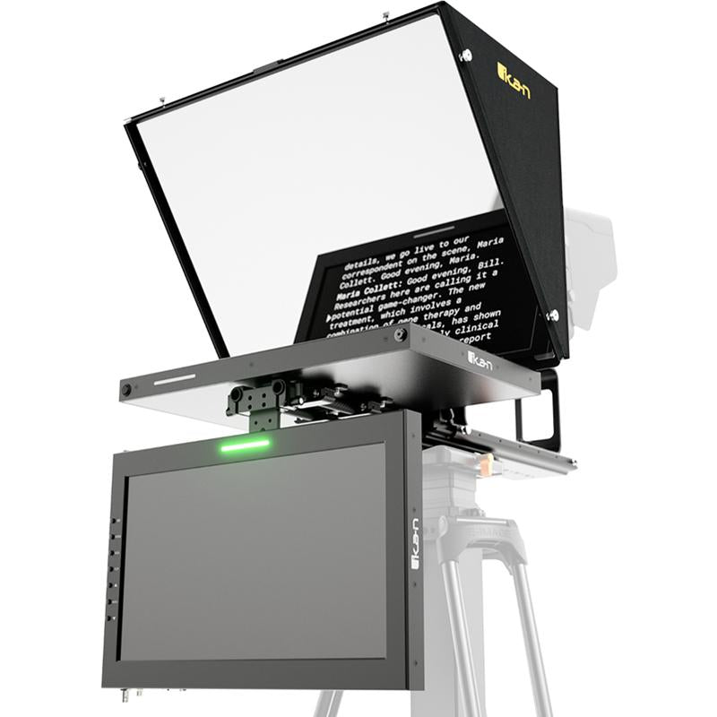 IKAN PT415W-TM-TK Professional 15 in. High Bright Teleprompter - IKAPT415WTMTK