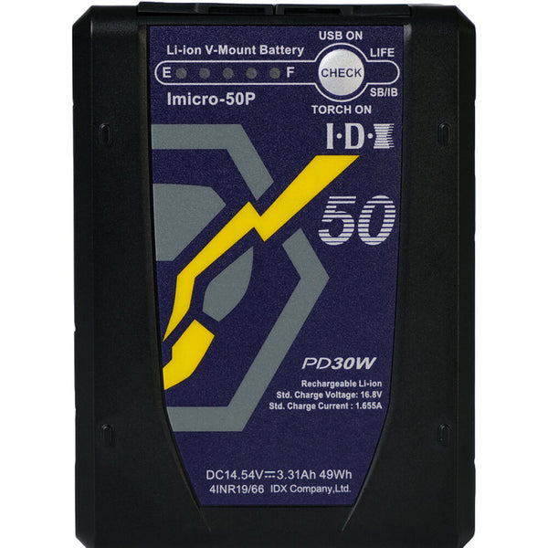 IDX IM-50P/PD3 2x Imicro-50P Batteries 1x UC-PD3 USB PD Charger