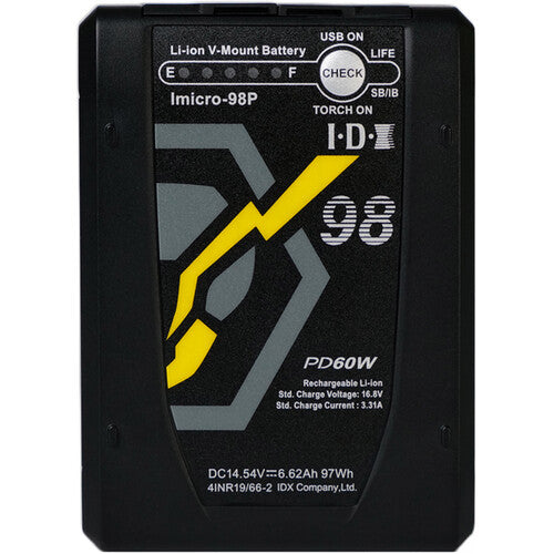 IDX IM-98P/PD3 2x Imicro-98P Batteries 1x UC-PD3 USB PD Charger