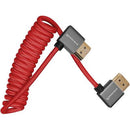 Kondor Blue 90-Degree Full HDMI Cable for On-Camera Monitors 12-inch-24-inch Braided Coiled - KONFHDMI12RAR