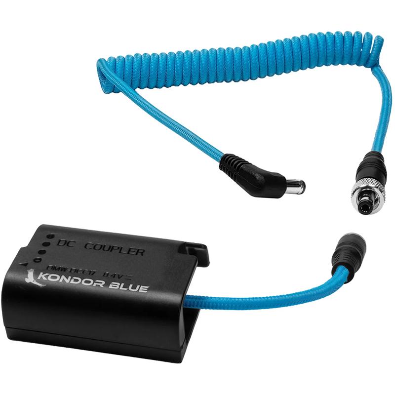 Kondor Blue DC 2.1 to Lumix GH6 S5II S5IIX DMW-BLK22 Dummy Battery Cable - KON21DCBLK22