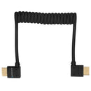 Kondor Blue 90-Degree Full HDMI Cable for On-Camera Monitors 12-inch-24-inch Braided Coiled - KB-FHDMI-12RA-BK