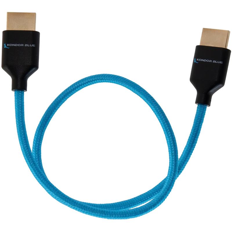 Kondor Blue 8K HDMI 2.1 17-inch Braided Cable For On-Camera Monitors - KONHDMI21