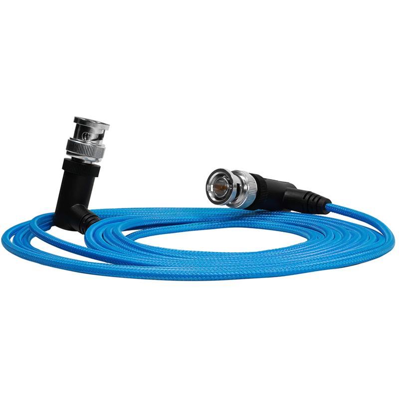 Kondor Blue Ultra Thin 10FT 6G SDI Video Cable Right Angle BNC - KONSDIBNC10