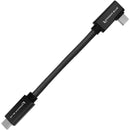 Kondor Blue 6-inch USB-C 3.2 Right Angle to Straight Angle Blue Cable - KONUSBC32RA5BK