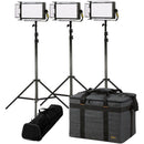 IKAN LBX5-3PT-KIT Lyra Half x 1 Bi-Colour 3-Point Studio Panel Soft LED Light w/ DMX Control - IKALBX53PTKIT