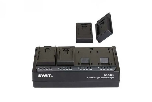 SWIT LC-D421C KIT 4-Channel DV Charger with 4x Canon BP Style Plates