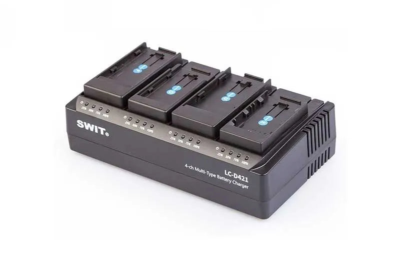 SWIT LC-D421C KIT 4-Channel DV Charger with 4x Canon BP Style Plates