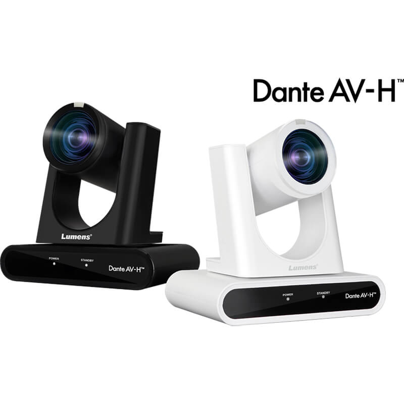 Lumens VC-TR60 4K Dante AV-H AI Auto-Tracking Camera White