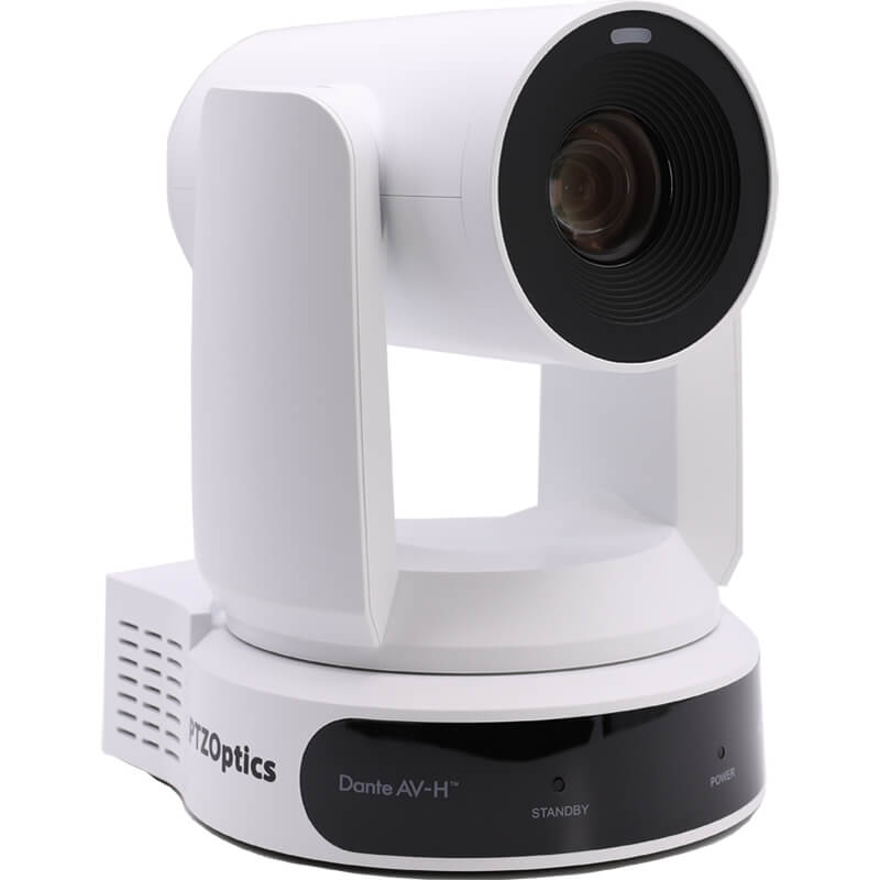 PTZOptics Link 4K Dante-enabled Auto-Tracking PTZ camera 30x White - PT30XLINK4KWH