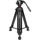 Manfrotto 502X Fluid Video Head with Alu Twin leg tripod MS - MVK502XTWINMA