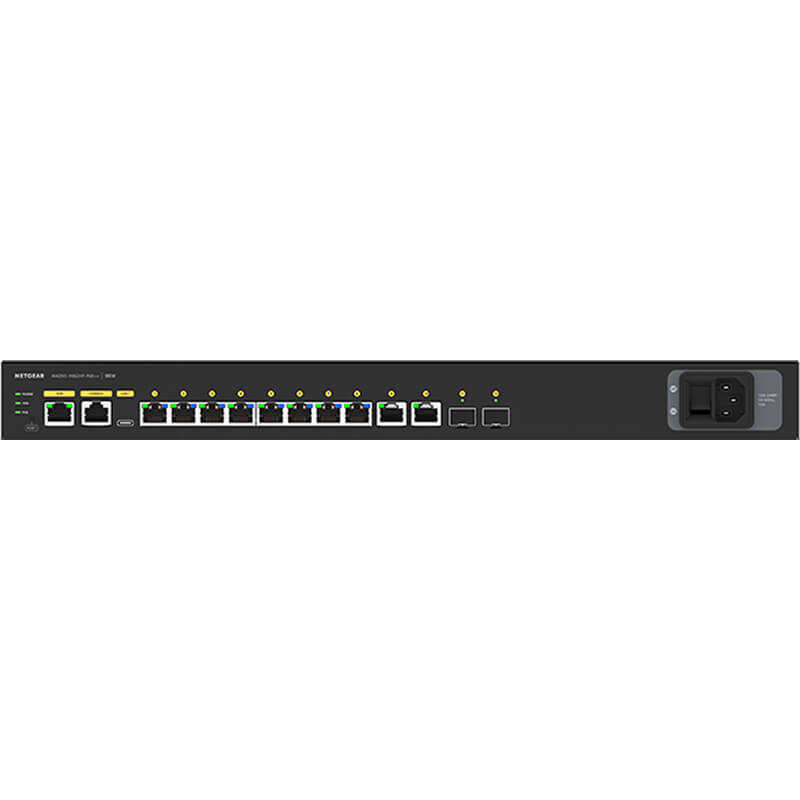 NETGEAR AV Line M4250-10G2XF-PoE++ 8x1G Ultra90 PoE++ 802.3bt 720W 2x1G and 2xSFP+ Managed Switch