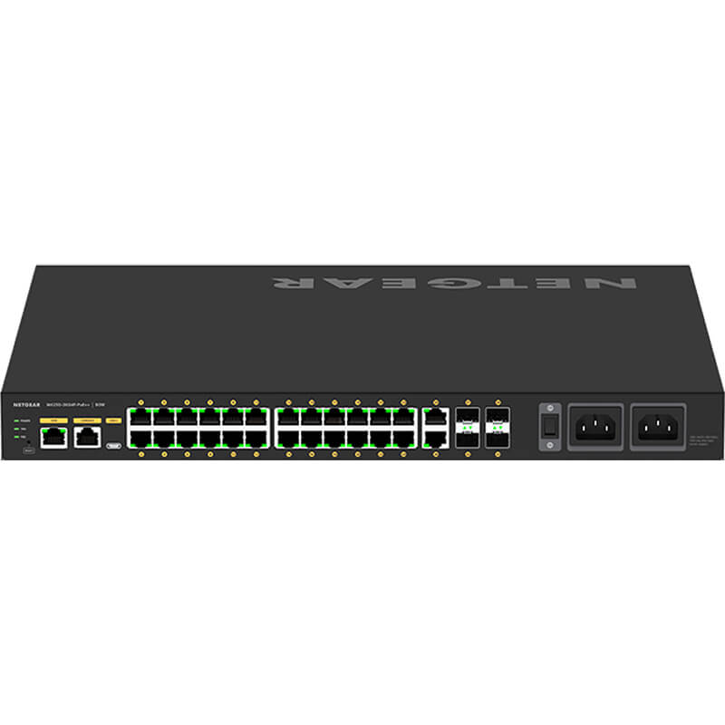 NETGEAR AV Line M4250-26G4F-PoE++ 24x1G PoE++ 1,440W 2x1G and 4xSFP Managed Switch