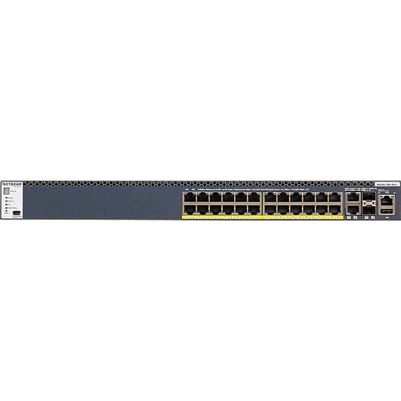 NETGEAR M4300-28G PoE+ 24x1G PoE+ 480W, 2x10G, 2xSFP+ Managed Switch