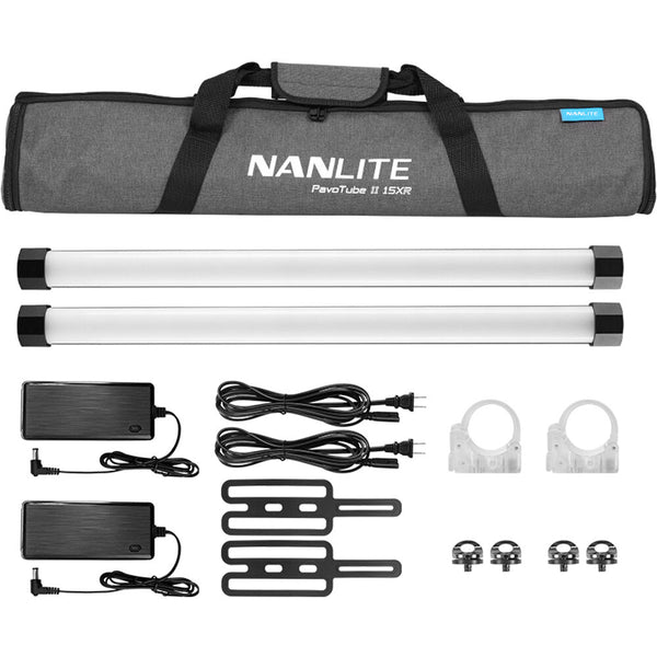 Nanlite Pavotube II 15XR 2ft RGBWW Tubelight (2 Light KIT) - 15-2028-2KIT