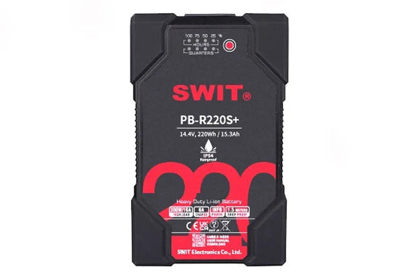 SWIT PB-R220S+ 220Wh Waterproof IP54 Robust Heavy-Duty Battery V-Mount