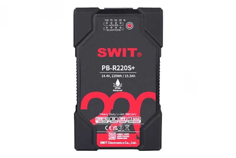 SWIT PB-R220S+ 220Wh Waterproof IP54 Robust Heavy-Duty Battery V-Mount