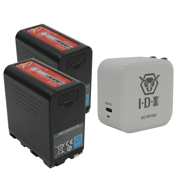 IDX 2x SL-F70/PD Sony L-Series 7.27V 49Wh Rechargeable Lithium Ion Battery with FREE UC-PD1SU (BLACK FIRDAY OFFER)