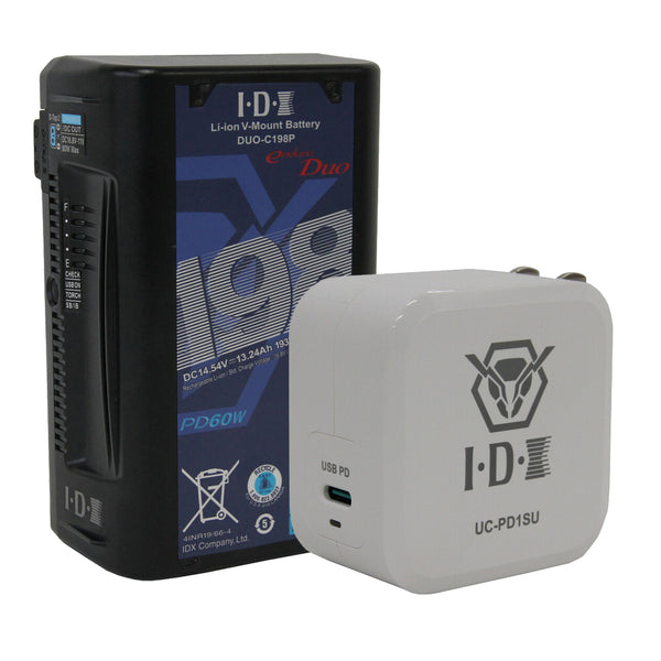 IDX DUO-C198P 193Wh High-Load Li-Ion V-Mount Battery w 2x D-Tap and USB-PD (BLACK FIRDAY OFFER)