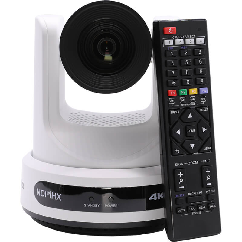 PTZOptics Move 4K 4K Auto-Tracking PTZ camera 20x White - PT20X4KWHG3