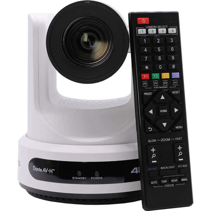 PTZOptics Link 4k Dante-enabled Auto-Tracking PTZ camera 20x White - PT20XLINK4KWH