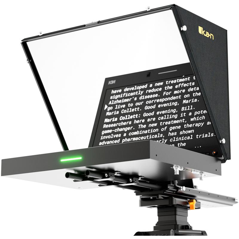 IKAN PT419W-NDI-TK Aura 19-inch POE++ Teleprompter w/ Full NDI Encoding/Decoding & IP Tally Light + Travel Kit - IKAPT419WNDITK