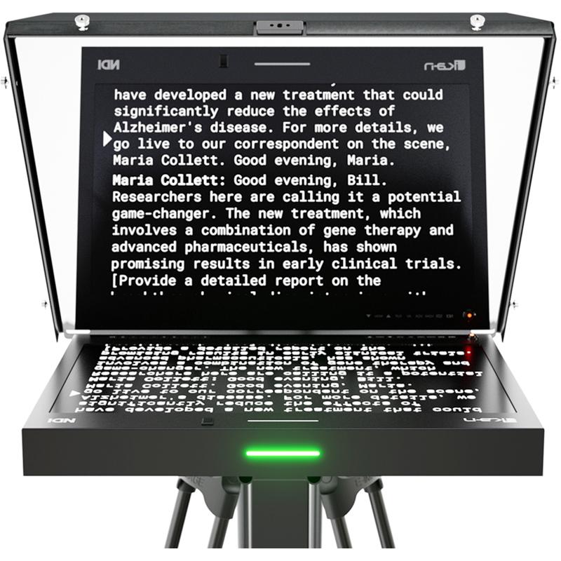 IKAN PT419W-NDI-TK Aura 19-inch POE++ Teleprompter w/ Full NDI Encoding/Decoding & IP Tally Light + Travel Kit - IKAPT419WNDITK