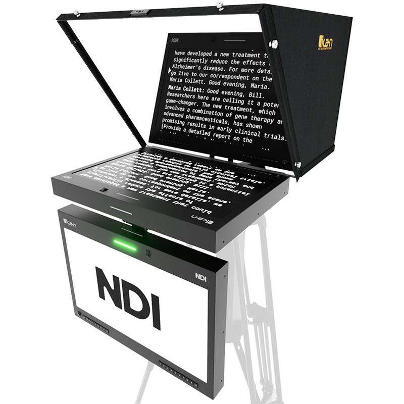 IKAN PT419W-PTZ-NDI-TMN Aura 19-inch PTZ POE++ NDI Teleprompter & NDI ...