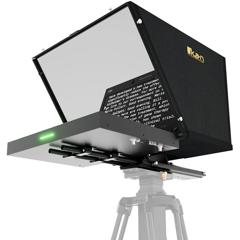 IKAN PT419W-PTZ-NDI-TK Aura 19-inch PTZ POE++ NDI Teleprompter w/ Full NDI Encoding/Decoding, IP Tally Light + Travel Kit - IKAPT419WPTZNTK